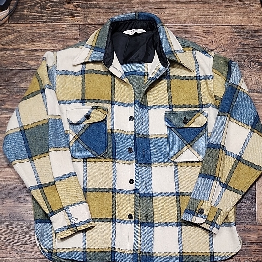 Plaid Button-Up Jacket